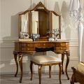 Pettiniera Trucco Classica in Legno con Specchio Made in Italy - Cambrige