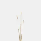 Piantana a 3 Luci in Ottone e Vetro Design Moderno Elegante - Typha by Il Fanale Viadurini