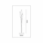 Piantana a 3 Luci in Ottone e Vetro Design Moderno Elegante - Typha by Il Fanale Viadurini