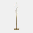 Piantana a 3 Luci in Ottone e Vetro Design Moderno Elegante - Typha by Il Fanale Viadurini