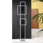 Piantana a LED in Metallo Verniciato Oro o Argento di Design - Formale Viadurini