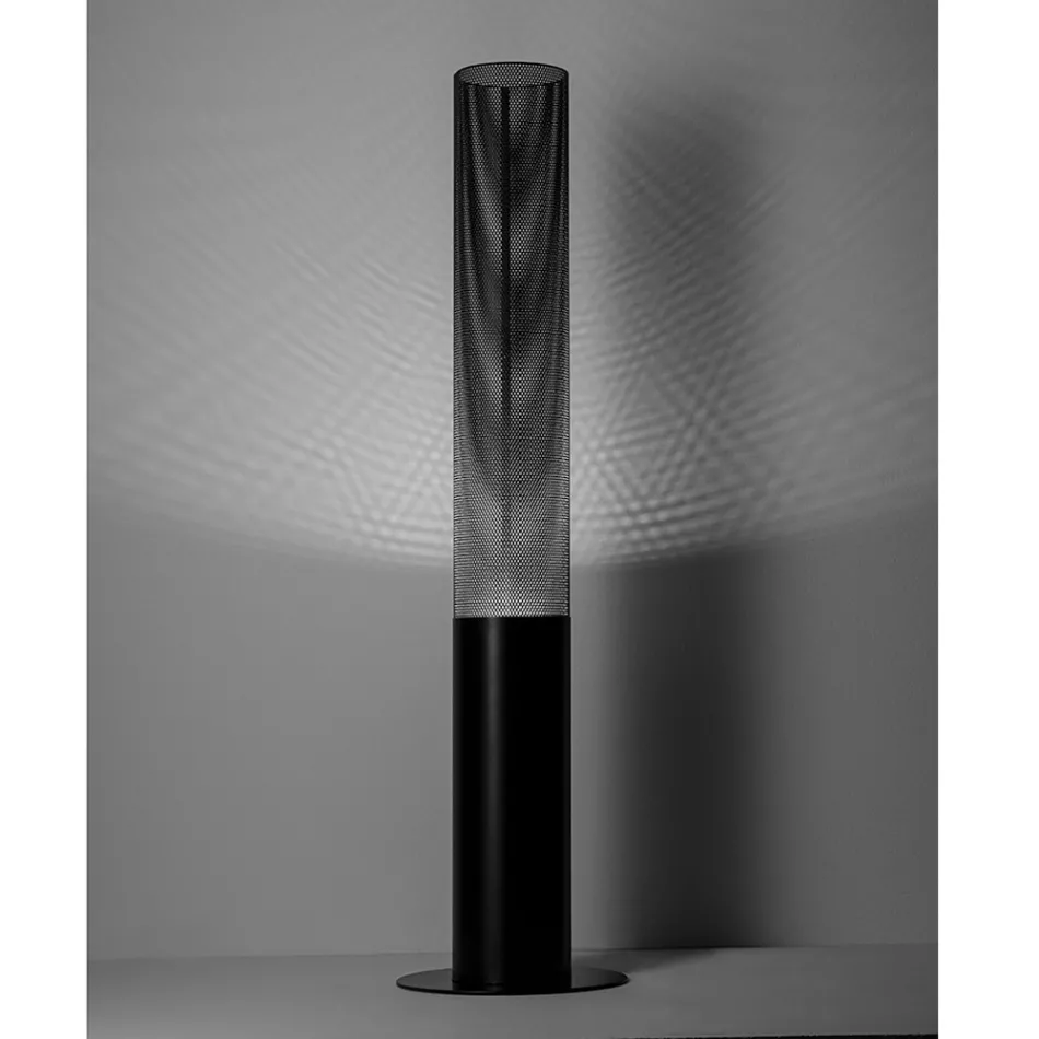 Piantana con Diffusore in Metallo Traforato Made in Italy - Come Viadurini