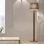 Piantana Design Moderno in Metallo con Paralume in Tessuto Made in Italy - Jump Viadurini
