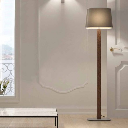 Piantana Design Moderno in Metallo con Paralume in Tessuto Made in Italy - Jump Viadurini