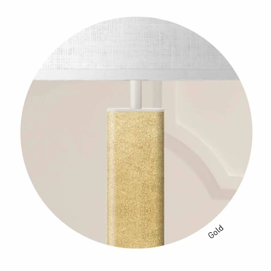 Piantana Design Moderno in Metallo con Paralume in Tessuto Made in Italy - Jump Viadurini