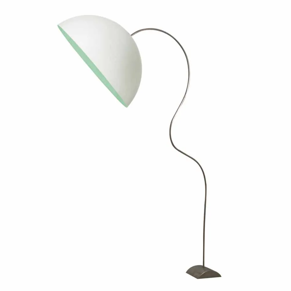 Piantana H210cm moderna In-es.artdesign Mezza Luna colorata nebulite Viadurini