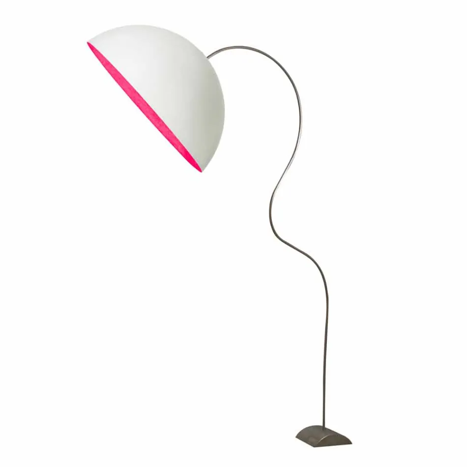 Piantana H210cm moderna In-es.artdesign Mezza Luna colorata nebulite Viadurini