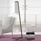 Piantana in Metallo con Paralume in Cotone Bianco Moderna Made in Italy - Barton Viadurini