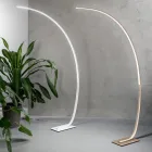 Piantana Moderna a LED Dimmerabile in Metallo Nero, Oro o Bianco - Gondola Viadurini