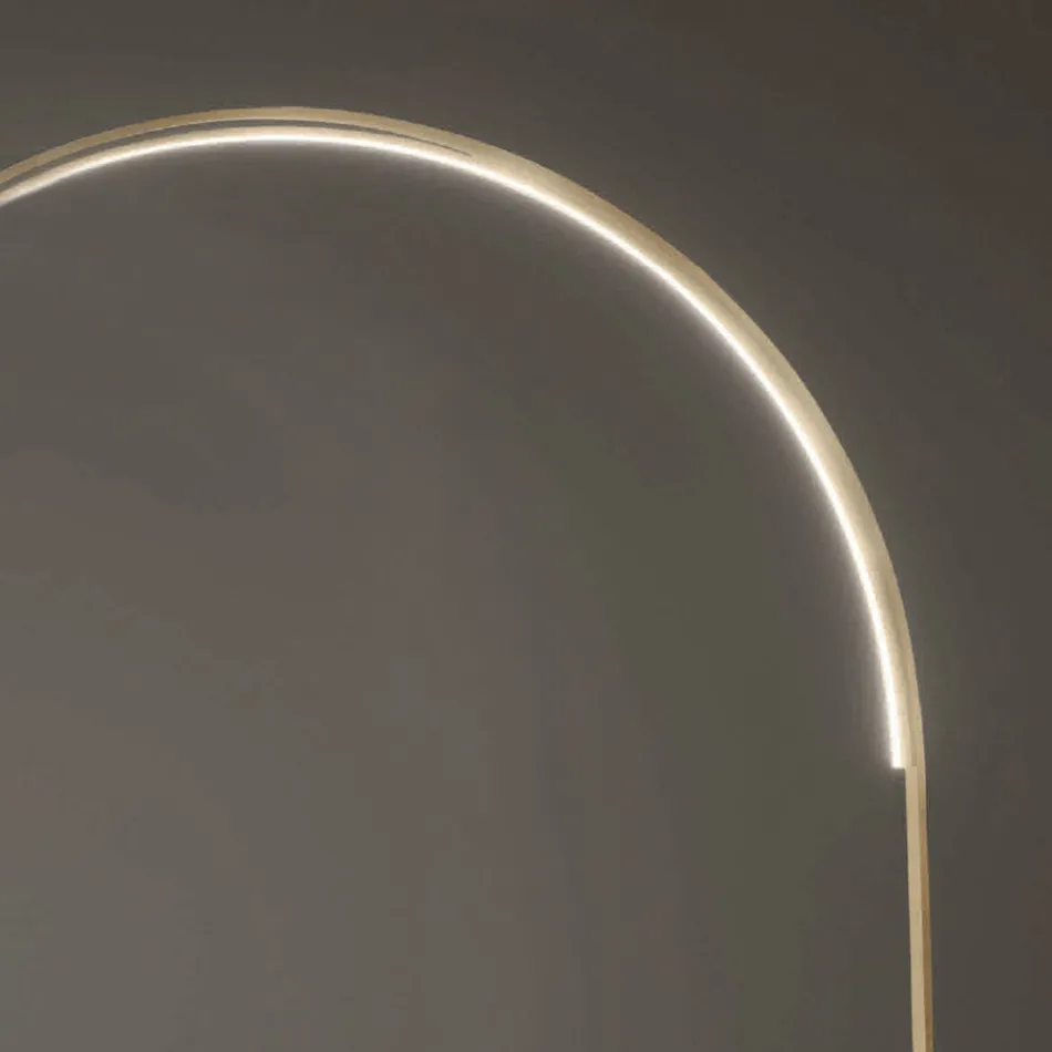 Piantana Moderna con Luce LED Dimmerabile in Metallo Verniciato - Picea Viadurini