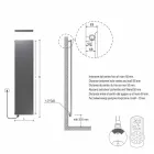 Piastra Radiante Verticale Elettrica in Acciaio Inox Reflex Design 1000 W - Ice Viadurini