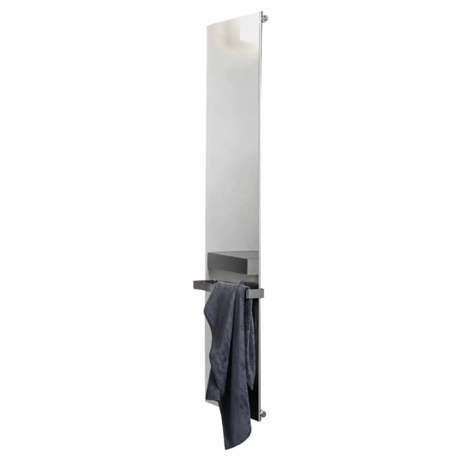 Piastra Radiante Verticale Elettrica in Acciaio Inox Reflex Design 1000 W - Ice Viadurini