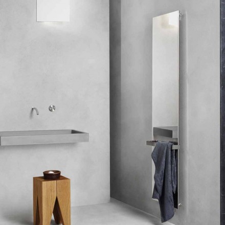 Piastra Radiante Verticale in Acciaio Inox Reflex Design Moderno a 510 W - Ice Viadurini