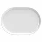 Piatti da Servizio Moderni di Design Ovale Bianco in Porcellana 4 Pezzi - Artico Viadurini