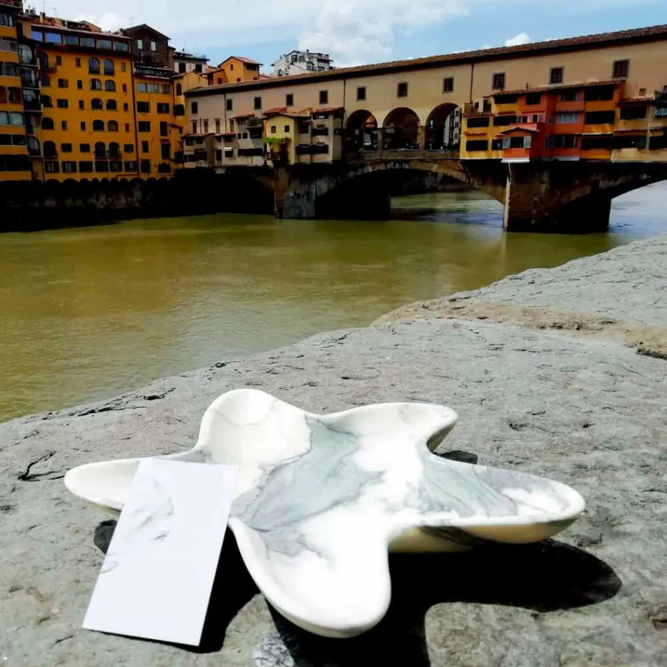 Piattino Moderno in Marmo a Forma di Stella Marina Made in Italy - Ticcio Viadurini