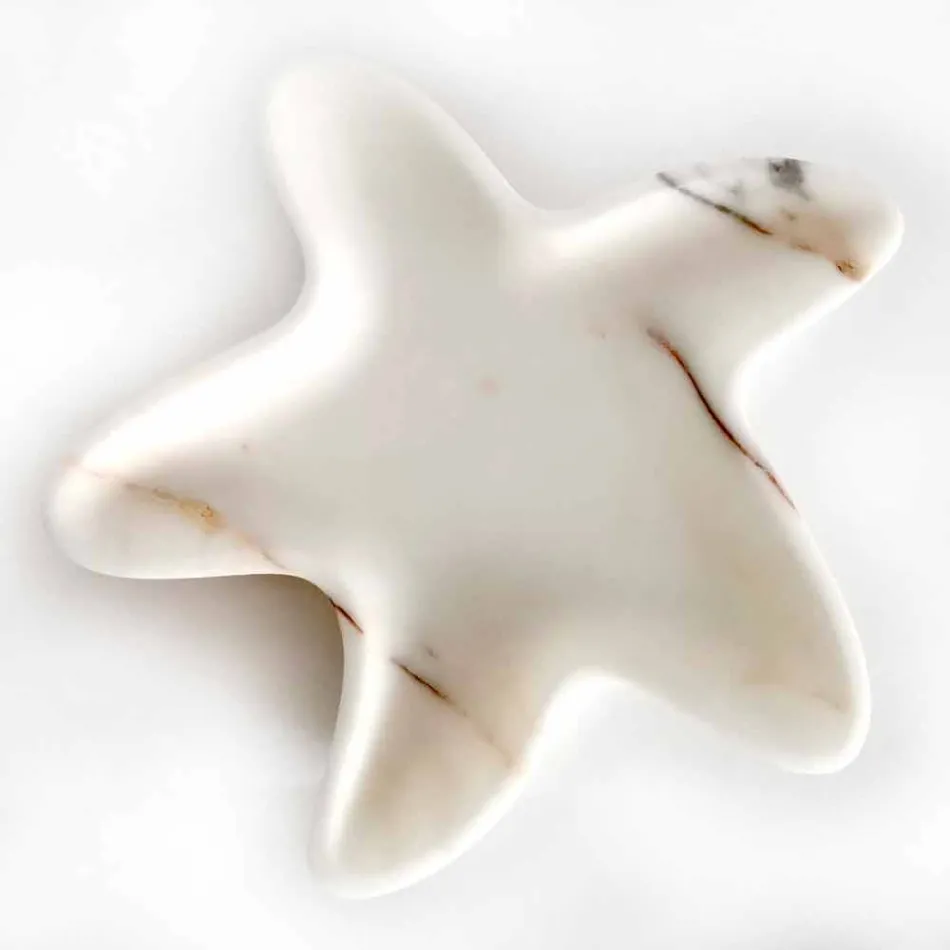 Piattino Moderno in Marmo a Forma di Stella Marina Made in Italy - Ticcio Viadurini