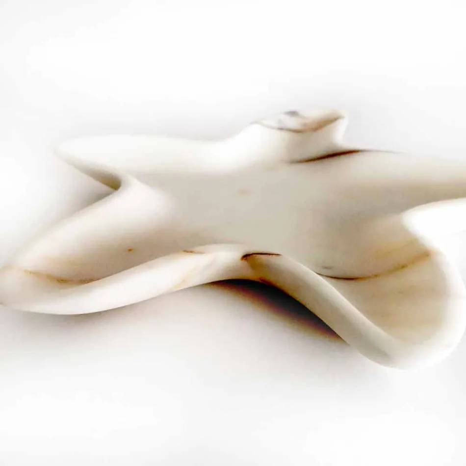 Piattino Moderno in Marmo a Forma di Stella Marina Made in Italy - Ticcio Viadurini