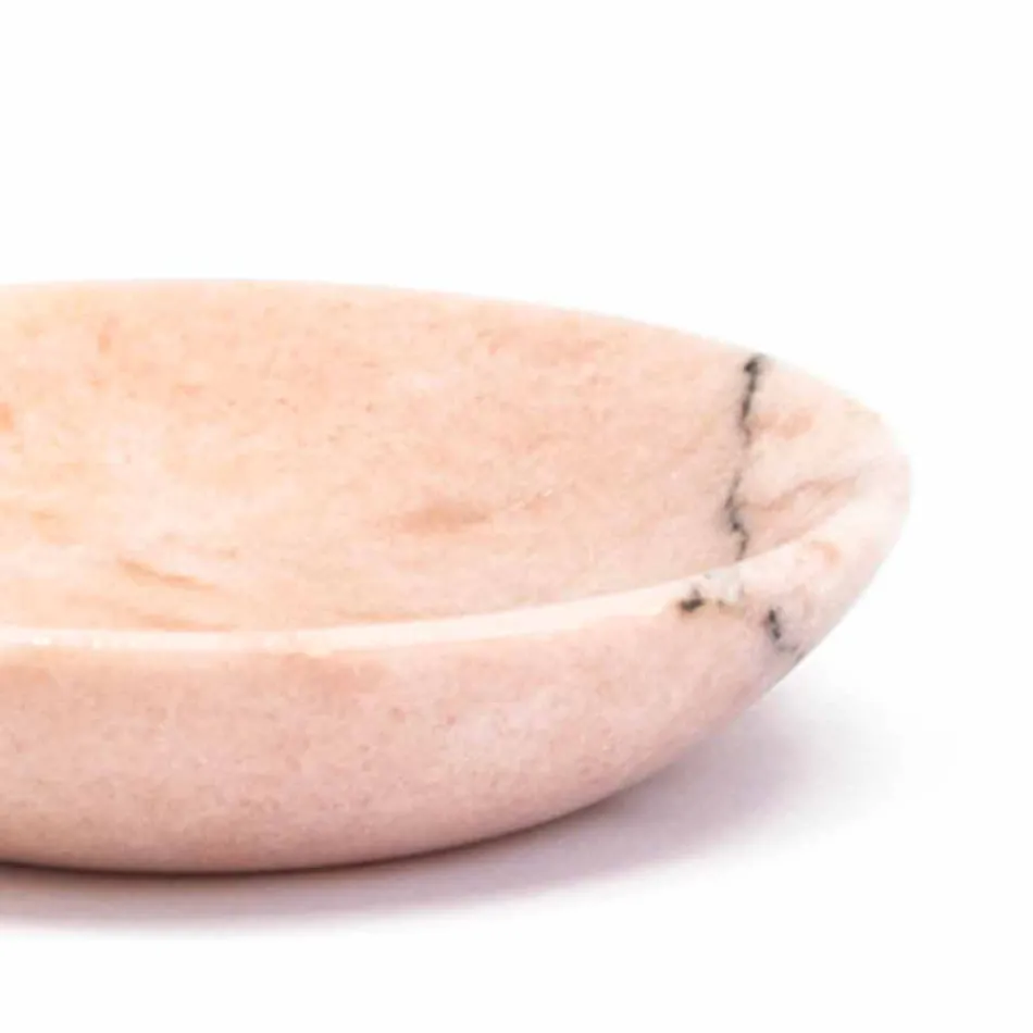 Piattino Moderno Rotondo in Marmo Vari Colori Made in Italy - Spillo Viadurini