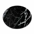 Piatto da Formaggi Rotondo in Marmo Bianco o Nero Made in Italy - Kirby Viadurini
