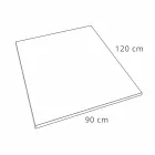 Piatto Doccia 120x90 Design Moderno in Resina Bianca Effetto Ardesia - Sommo Viadurini