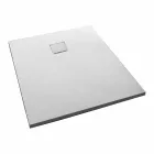 Piatto Doccia 120x90 Moderno in Resina Finitura Effetto Velluto Bianco - Estimo Viadurini