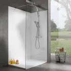 Piatto Doccia 140x70 Moderno in Finitura Effetto Velluto Bianco - Estimo Viadurini