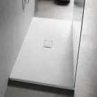 Piatto Doccia 160x80 cm in Resina Bianca con Piletta e Copripiletta - Estimo Viadurini