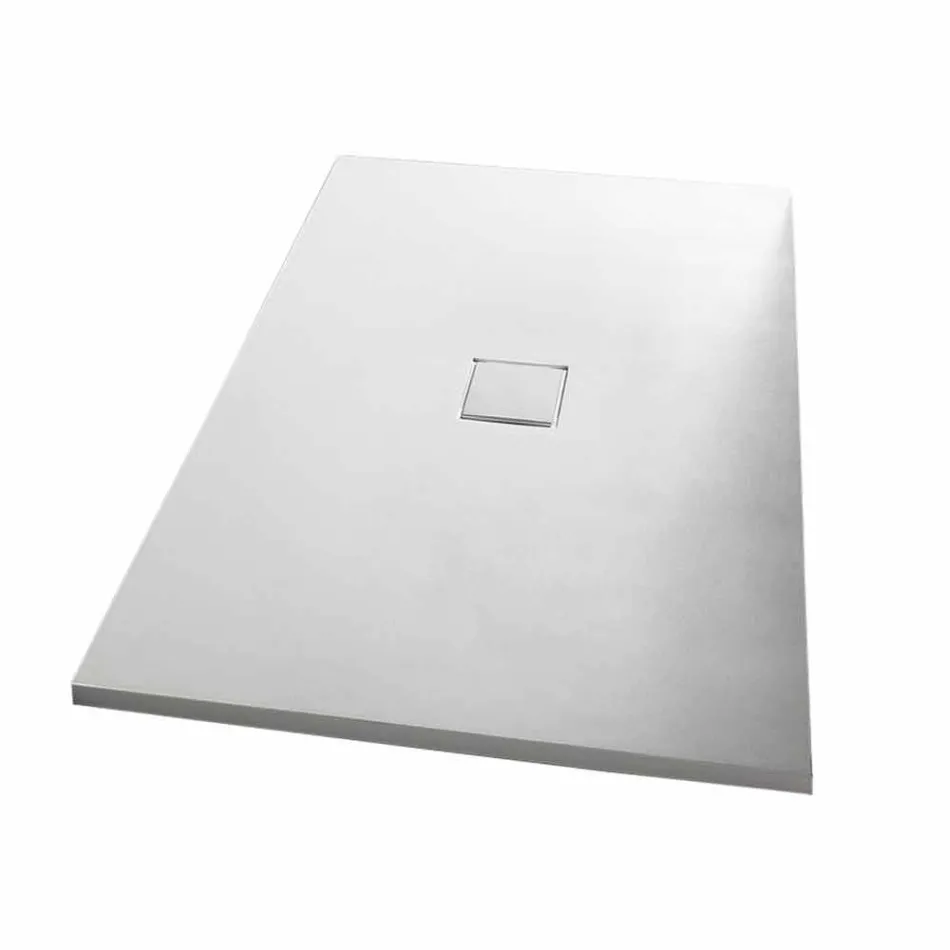 Piatto Doccia Design Moderno 120x70 in Resina Effetto Velluto - Estimo Viadurini
