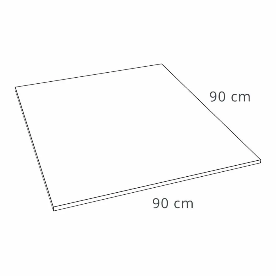 Piatto Doccia Design Quadrato 90x90 in Resina Bianca Effetto Velluto - Estimo Viadurini