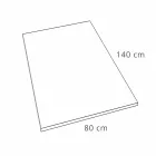 Piatto Doccia Effetto Velluto Bianco in Resina Rettangolare 140x80 cm - Estimo Viadurini