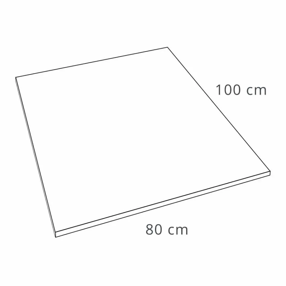 Piatto Doccia Moderno Rettangolare 100x80 cm in Resina Effetto Velluto - Estimo Viadurini