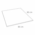 Piatto Doccia Quadrato 80x80 in Resina Effetto Ardesia Bianca e Acciaio - Sommo Viadurini