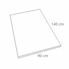 Piatto Doccia Rettangolare 140x90 cm in Resina Bianca Effetto Velluto - Estimo Viadurini