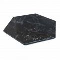 Piatto Esagonale da Portata in Marmo Nero o Verde con Sughero 2 Pezzi - Ludivine