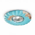 Plafoniera a soffitto tonda in ceramica artigianale Cindy Ferroluce