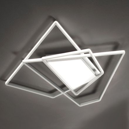 Plafoniera Applique a LED Dimmerabile in Metallo Oro o Argento - Galattica Viadurini