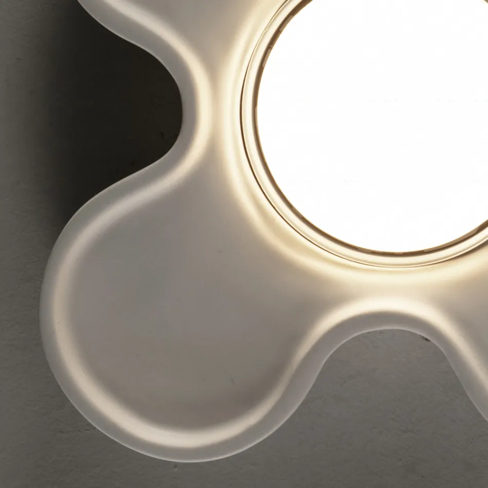 Plafoniera Artigianale in Ceramica e Alluminio Made in Italy - Toscot Clover Viadurini