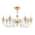 Plafoniera Classica 8 Luci in Vetro Artigianale Lusso Italiano - Saline