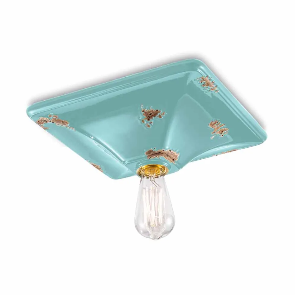 Plafoniera da soffitto dallo stile retrò in ceramica Karen Ferroluce Viadurini
