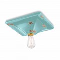 Plafoniera da soffitto dallo stile retrò in ceramica Karen Ferroluce