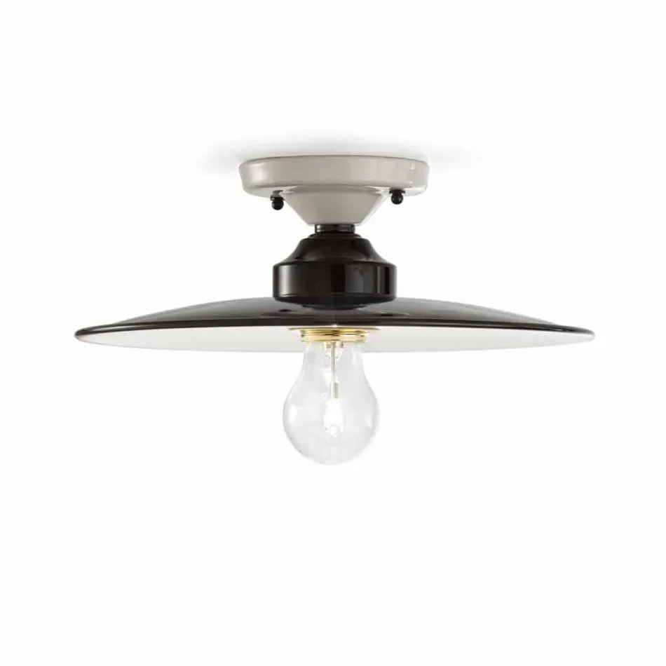 Plafoniera da soffitto di design in ceramica lucida Jane Ferroluce Viadurini