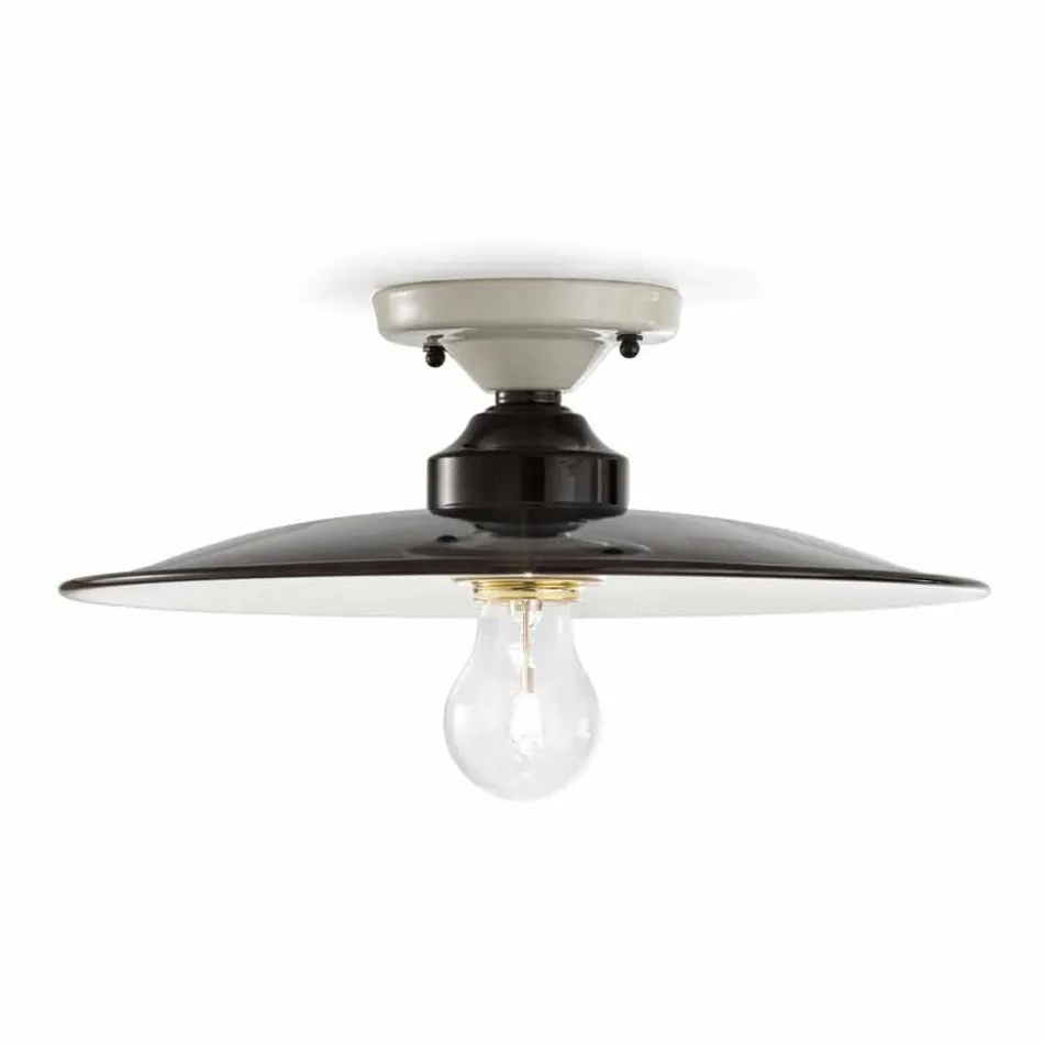 Plafoniera da soffitto di design in ceramica lucida Jane Ferroluce Viadurini