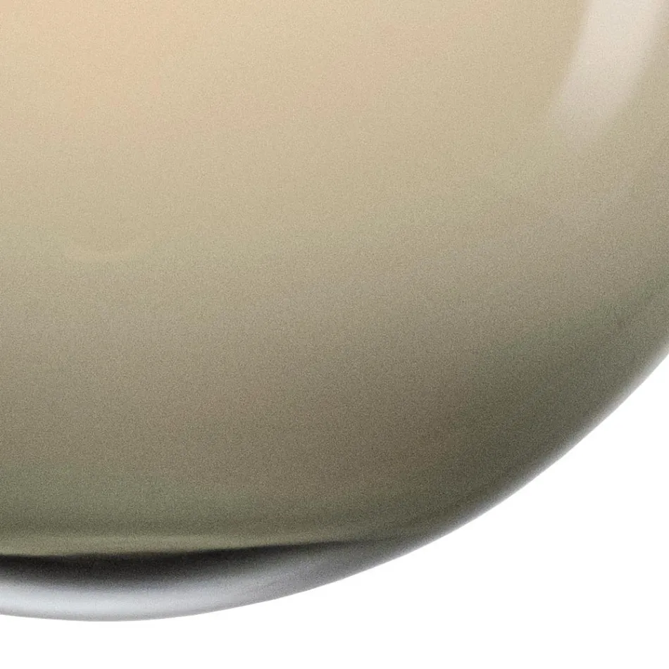 Plafoniera da Soffitto Grande in Vetro Sfumato e Metallo Made in Italy - Iride Viadurini