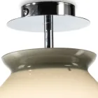 Plafoniera da Soffitto Grande in Vetro Sfumato e Metallo Made in Italy - Iride Viadurini