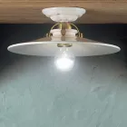 Plafoniera da soffitto in ceramica stile rustico Ferroluce Viadurini