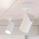 Plafoniera Faretto Orientabile in Alluminio Bianco o Nero 4 Pezzi - Lazzaro Viadurini