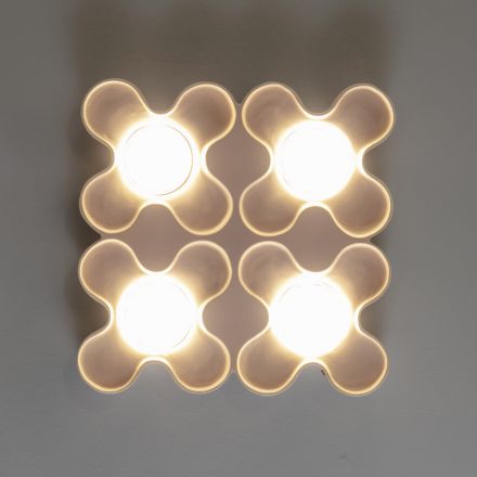 Plafoniera in Ceramica Colorata Realizzata a Mano in Italia - Toscot Clover Viadurini