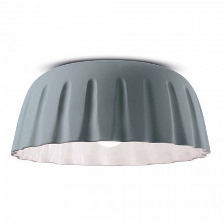 Plafoniera in Ceramica di Design Vintage Made in Italy – Ferroluce Madame Grès Viadurini