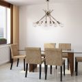 Lampadario in Ferro Bronzato Spazzolato Made in Italy - Varsavia