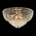 Plafoniera in Ferro Dorato con Strass Made in Italy - Baviera